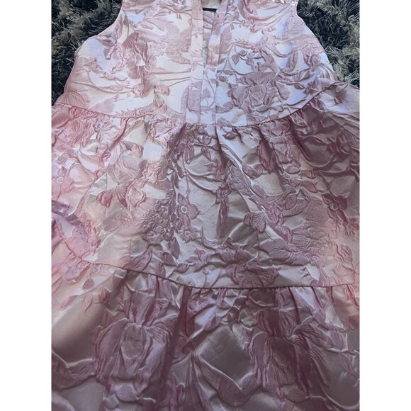 Amanda Uprichard Pink Sleeveless Saffron Jacquard L Mini Dress medium - Picture 9 of 9